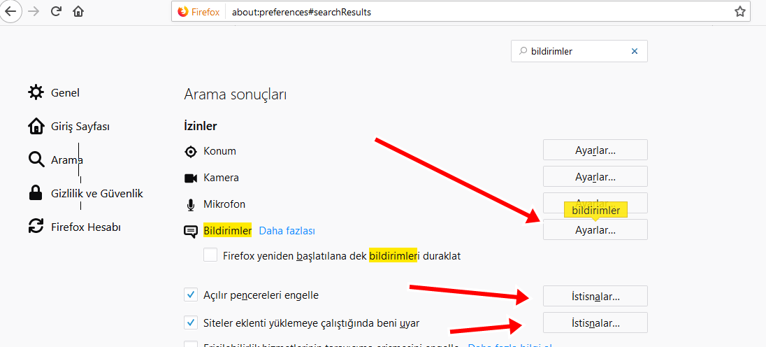 Mozilla Firefox Web Site Bildirimleri Nasil Kapatilir Kerim Usta