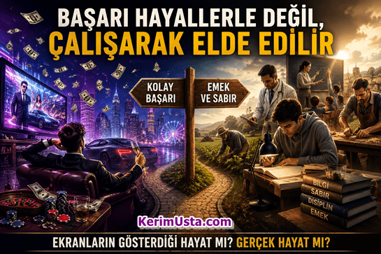 Başarı Dizilerdeki Hayallerle Değil, Çalışarak Elde Edilir - KerimUsta Başarı Dizilerdeki Hayallerle Değil, Çalışarak Elde Edilir