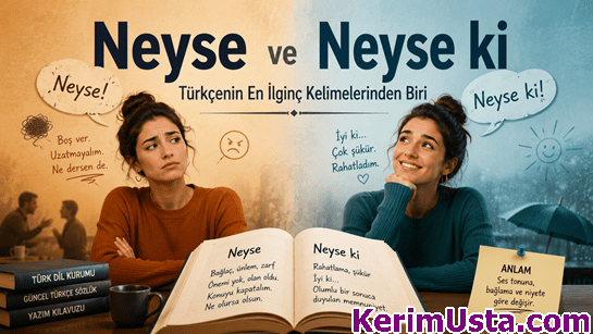 Neyse ve Neyse ki: Türkçenin En Kurnaz Kelimesi - KerimUsta Neyse ve Neyse ki: Türkçenin En Kurnaz Kelimesi