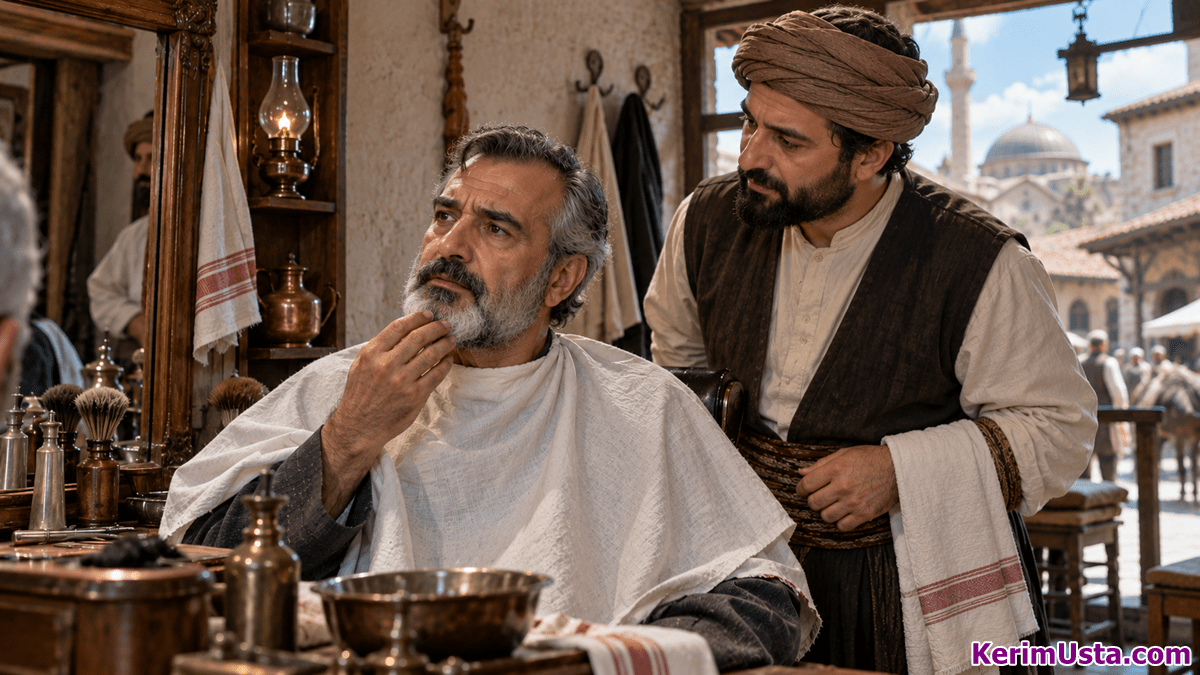 Berbere Saç ve Sakalındaki Akları Ayırtmak İsteyen Adam - KerimUsta
